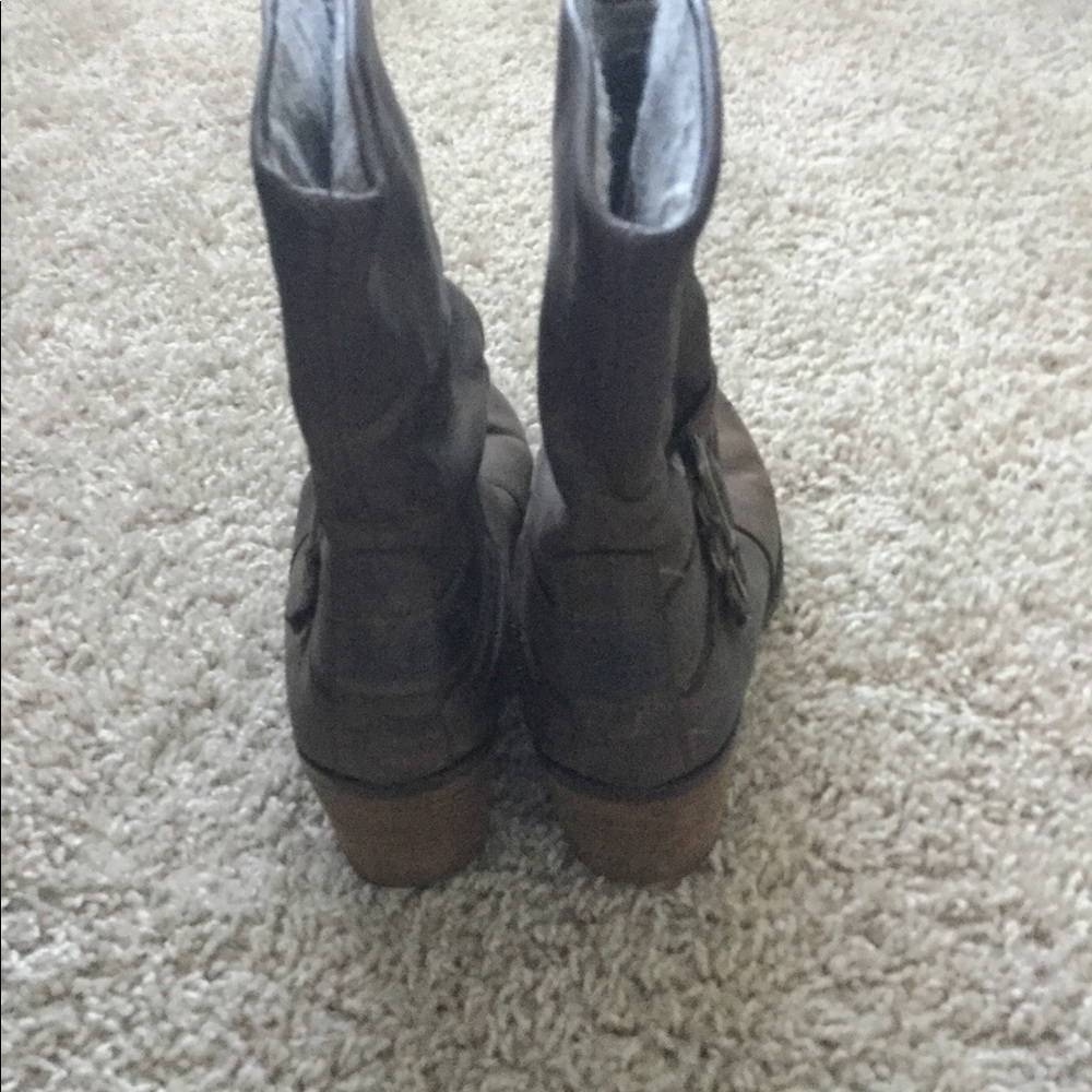 Leather Booties with 2 Buckles - Picture 6 of 8